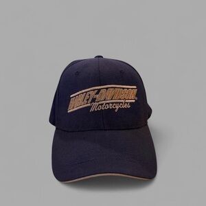 Harley-Davidson Dark Blue Cap with Tan Logo